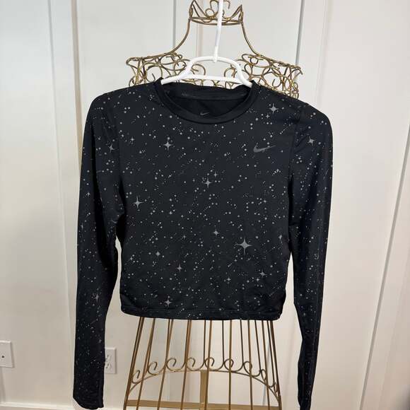 Nike Tops - Nike Pro Women's Starry Night Dri-FIT Long Sleeve Cropped Training Top